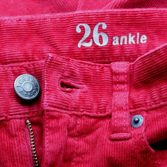 J. Crew Red Corduroy Toothpick Pants - Picture 5 of 8